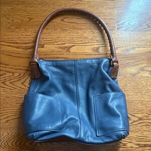 Sundance Italian leather purse made in Italy Blue pockets like new